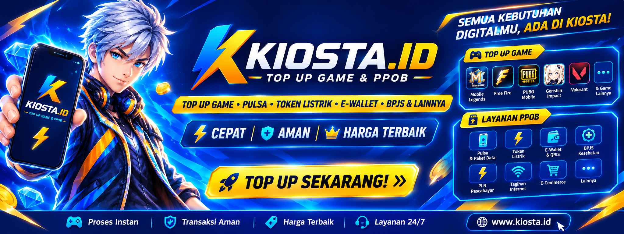 KIOSTA.ID: Platform Top Up Game dan PPOB Cepat, Aman, dan Praktis